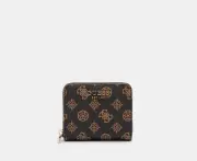 GUESS Laurel Small Zip-Around Wallet - Mocha Logo