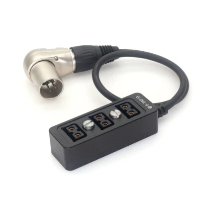 XLR 4Pin Power Supply Splitter to DTAP 3-Port Triple Hub Adapter Converter Cable