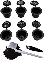 Reusable Nespresso Capsules - 6 Pack - Refillable Pods for Nespresso Machines (OriginalLine Compatible)