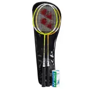 YONEX 2-Player Badminton racquest racket Set with Badminton Shuttlecocks GR-505