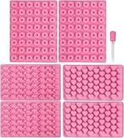 6pcs Silicone Candy Mold Soft Food Grade Reusable Mini Dinosaur Heart Shaped Chocolate Baking Mold for Fudge Kids