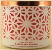 Bath & Body Works White Barn RASPBERY MIMOSA 3 Wick 14.5 Oz Scented Candle