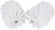 2Pcs Toilet Brush Replacement Head Cleaning Tool, Suitable for Brush rods with a Diameter of 12mm, White