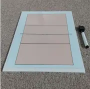Volleyball coaching board (laminated image on corflute+marker w/ eraser+clip)