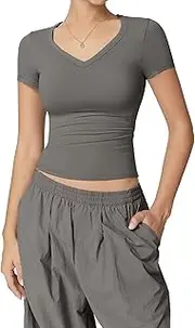 [Zylphorix] Women Slim Fit Tight Fitness Clothes Slimming Quick-Drying Sports T-Shirt Summer Short Sleeve Exercise Pullovers