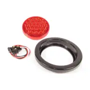Fortpro 4" Red Round Tail/Stop/Turn Led Light with 24 Leds and Red Lens | F23515