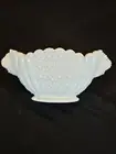 Fenton Daisy and Button Pattern Bowl Milk Glass, White Milk Glass