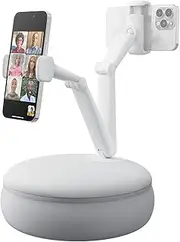 SAIJI Cell Phone Pillow Holder for Bed, Adjustable Angle Height Phone Pillow Stand for Watching Video On Bed/Sofa/Lap, Fit for 4.7"-7.0" Cell Phones(Grey)