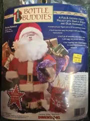 Vtg Dimensions Bottle Buddies Kriss Kringle 12" Santa Claus Christmas Kit NOS