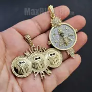 Iced Gold Plated Alloy Cubic Zirconia Takeoff Spaceship & Migos Hip Hop Pendant