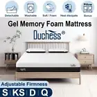 Duchess King Single Double Queen Gel Memory Foam Bed Mattress w/ COVER