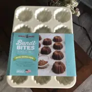 Nordic Ware Bundt Bites Baking Pan 12 bite Aluminum White USA