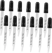 GLEAVI 12pcs Curved Glass Pipettes with Scale Lines 0.25ml-1ml Easy to Clean Dishwasher Safe for School Lab and Fragrance