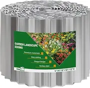 SnugNiture Corrugated Metal Garden Edging,6" x 50' Sturdy Lawn Edging Border,Landscape Edging Border for Lawn, Flower Bed,Garden and Yard
