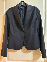 Lafayette 148 Ladies Black Pin Striped Lined Blazer Size 2