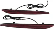 TDTAPN 2pcs LED Rear Bumper Light Brake Lamp Dynamic Turn Signal Reflector 3‑in‑1 Compatible for Tesla Model S 2014‑2020