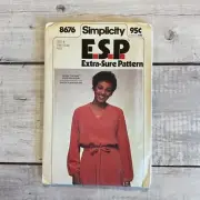 Simplicity 8676 Sewing Pattern Pullover Knit Dress Raglan Sleeve Sz 14-18 UNCUT