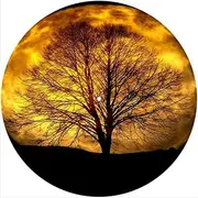 Slipmat Slip Mat Scratch Pad Felt for any 12" LP DJ Vinyl Turntable Record Player Custom Graphical - Moon Tree