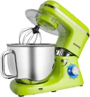 Aucma Stand Mixer,7.4QT 6-Speed Tilt-Head Food Mixer, Electric 7.4QT, Green