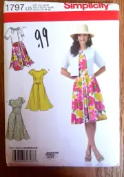 NEW Simplicity Pattern 1797 Misses' Plus sz 16-24 Dress and Jacket