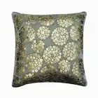 Decorative Throw Pillow Case Silver 16"x16", Sofa Decor Silk Fabric - Coin Toss