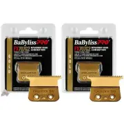 2x BaByliss PRO Replacement GoldFX Skeleton T-Blade 2.0mm Deep Tooth - FX707G2
