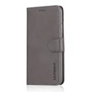 PU Leather Wallet Case for iPhone 12 Pro Magnetic Luxury Flip Cover Coque Card Slot Buckle - Gray For iPhone 12 Pro