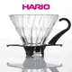 【HARIO】V60黑色01玻璃濾杯1~2杯/VDG-01B