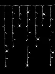 1008 Cool White Concave Bulb LED Christmas Icicle String Light - 50m