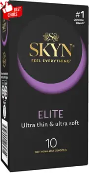 Elite Ultra-Thin Condoms 10 Pack Lubricated Premium Latex Safe