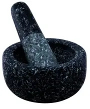 Avanti Mini Mortar and Pestle Black Speckled - 9.5cms Herbs Spices Curry Garlic