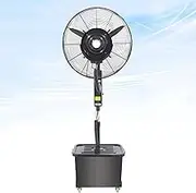 Cooling Fan with Mist,26"/30" Liftable Misting Pedestal Fan with 43L Water Tank,Oscillating Industrial Fans with Water Tank, 3 Cooling Speeds Standing Misting Fans,for Outside(26in)