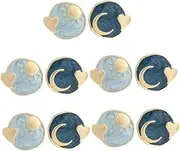 [SHERCHPRY] 3 Pairs star moon earrings moon and star earrings space earrings girl ear studs earrings for women