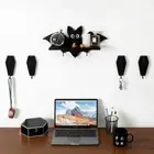 Decorative Coffin Wall Hook Key Hangers Rustic Black Wooden Hooks Kitchen