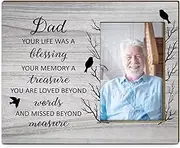 GOODBANER Dad Memorial Picture Frame Memorial Gifts for Loss of Dad Bereavement Gifts Condolence Gift In Loving Memory Picture Frame Loss of Father Gift Dad Photo Frame 4x6 Photo -35