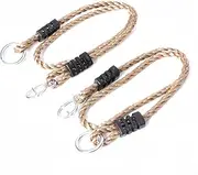 Ymeibe 2pcs Tree Swing Ropes Indoor Outdoor Hammock Swinging Chair Straps Hanging Kit for Adjustment or Extension - 40 inch & Holds to 650lbs