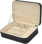 [CFZSALK] Watch Box Watch Holder PU Leather Watch Box Birthday Jewellery Box Organiser Zippered Watch Box Eyeglasses Holder Organizer Watch Case KeYJ