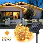 Solar Fairy Lights Outdoor Waterproof 33Ft 100LED Solar String Lights Warm White