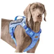 Heavy Duty No Pull Tactical Dog Harness for Dogs, Labrador, Large Blue Ethnic