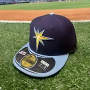 New Era Mens Tampa Bay Rays MLB Diamond Era 59Fifty Fitted Hat Cap Size 7 1/2