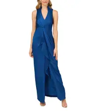 Aidan Mattox Gathered Front Gown