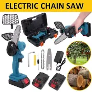 Mini Cordless Electric Chainsaw Battery Powered Rechargeable Wood Branch Cutter