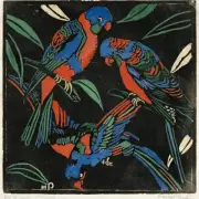 Lorikeets : Margaret Preston : 1925 : Archival Quality Art Print