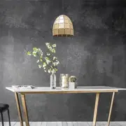 Armis Glass Pendant Light w/ Tiled Iron (Ellipse) in Matt White, Champagne Gold or Coffee