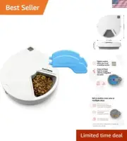 - 5 Meal Digital Automatic Feeder with Ice Packs for Cats and Small Dogs