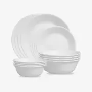 Corelle Dinnerware Set Winter Frost White Chip Resistant 16-Piece Service for 4