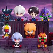 EVANGELION Characters - Have a Seat Series Mini Figure (Blind Box) (8 Types) Whole Set (Included 8 Single Boxes) - Height: 3.9-5.2cm