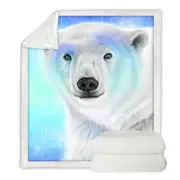 Pastel Dream Polar Bear Throw Blanket