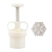 50g Plastic Material Mooncake Moulds Snowflake Shape Mooncake Stamps Baking Tool