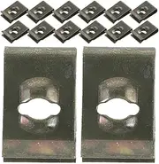 HAWILLOSCH 100pcs u Clips Metal Automotive Fasteners Car Panel Clips Nut Nut Fastener for Bumper and